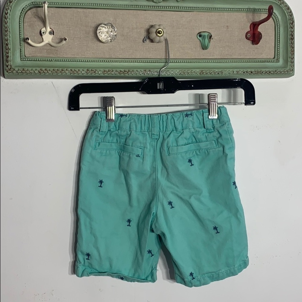 Children’s Place Teal Toddler embroidered Palm Tree Shorts 4T boy - Picture 5 of 9